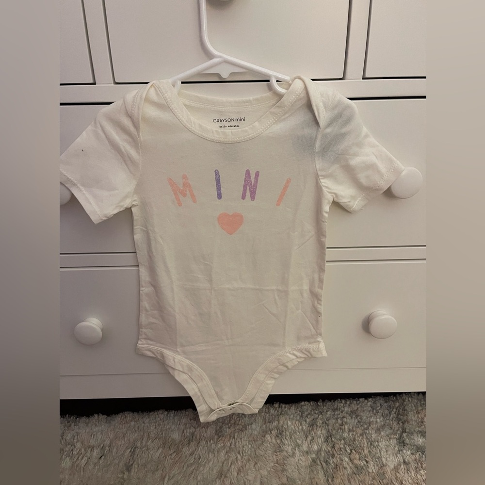 Grayson Mini Graphic White Baby Bodysuit - 24 Months - 3 for $25